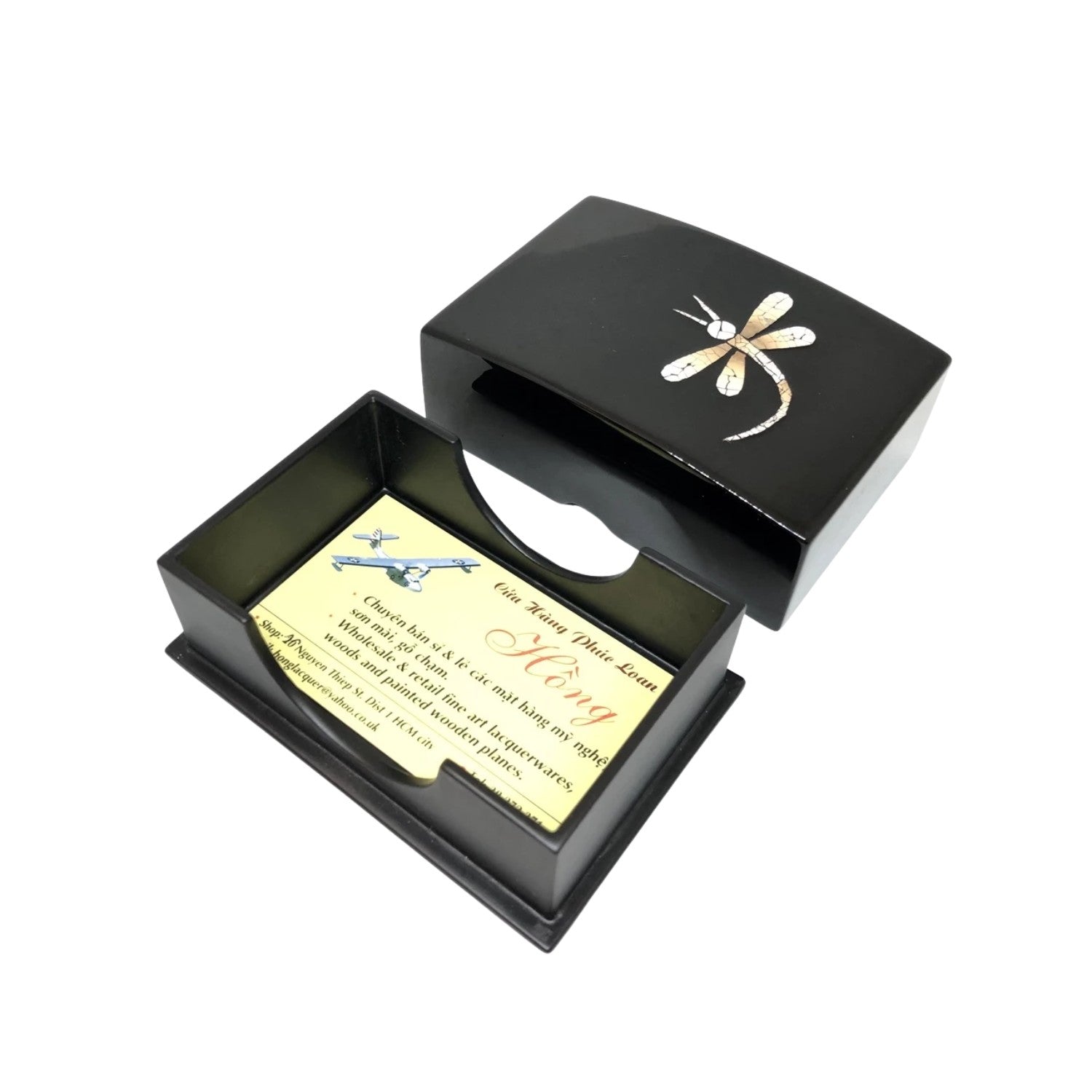 Lacquer Business Card Holder ith Lid
