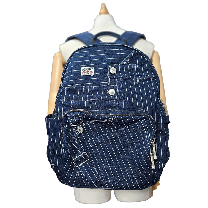 Handmade Upcycled Denim Laptop Backpack