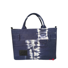 Handmade Upcycled Denim Laptop Tote Bag
