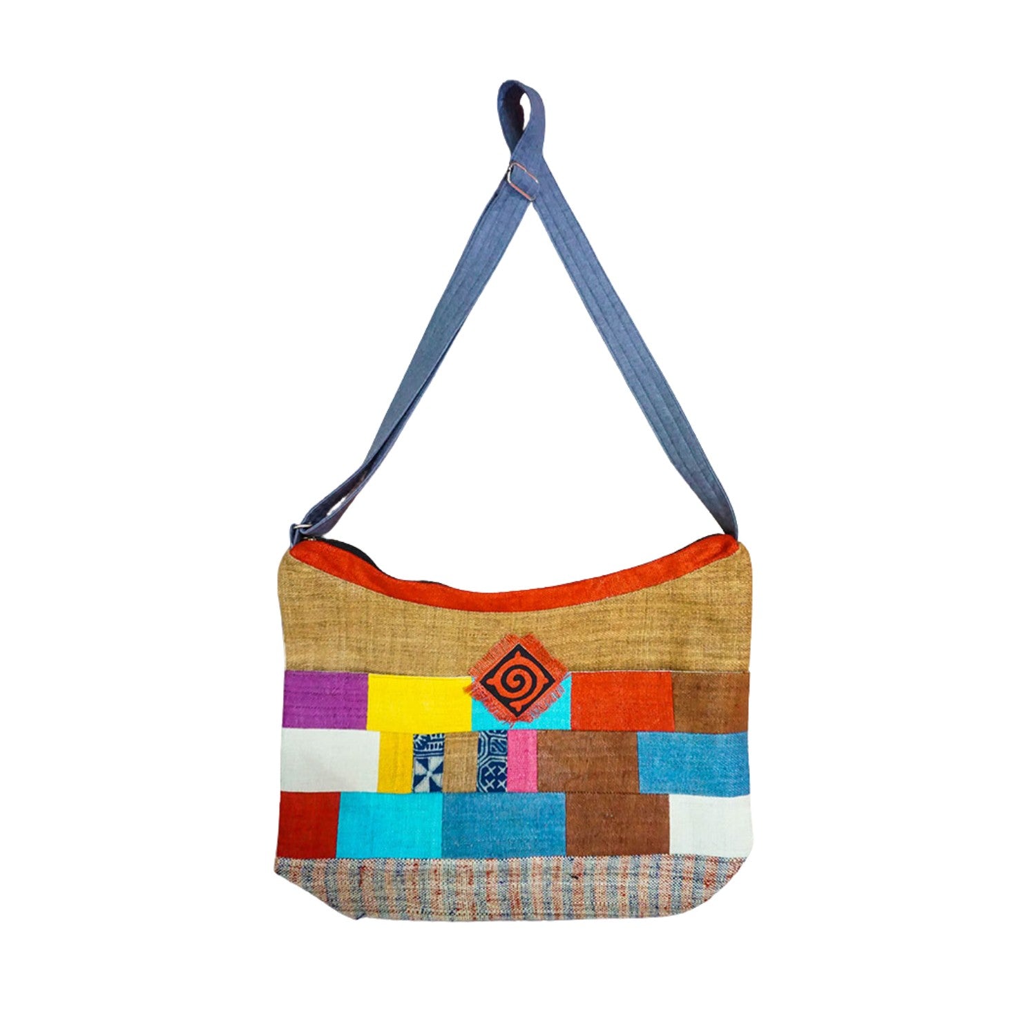 Large Hand-Woven Brocade Bag