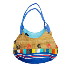 Large Hand-Woven Brocade Handbag