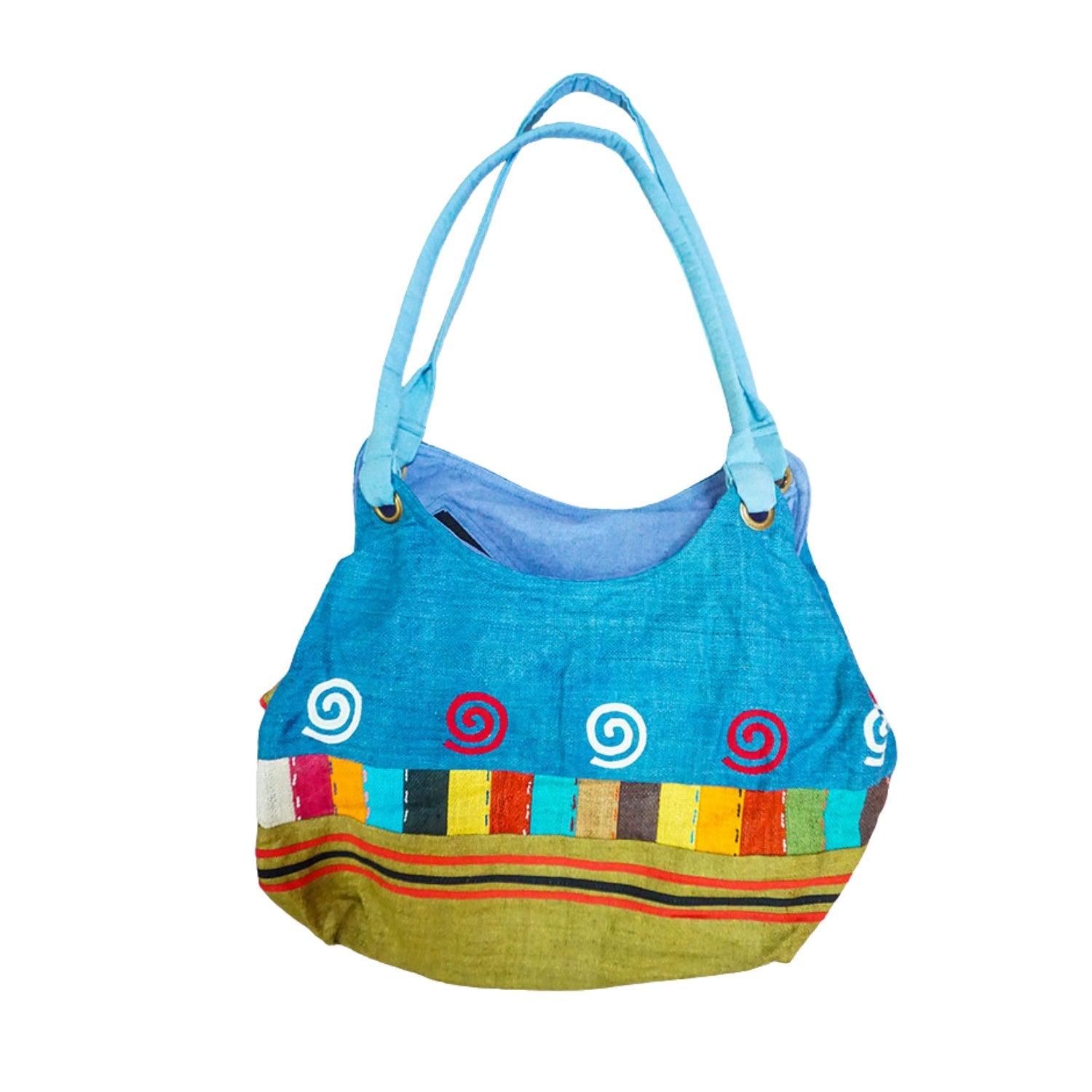 Large Hand-Woven Brocade Handbag
