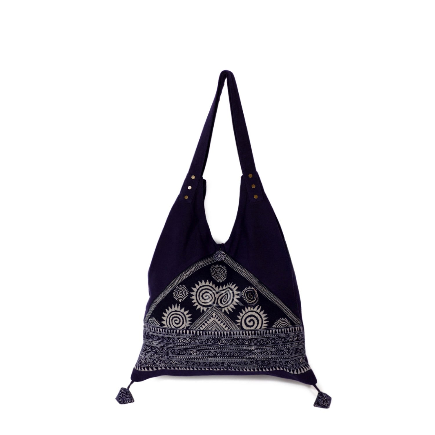 Large Hand-Woven Brocade Shoulder Bag