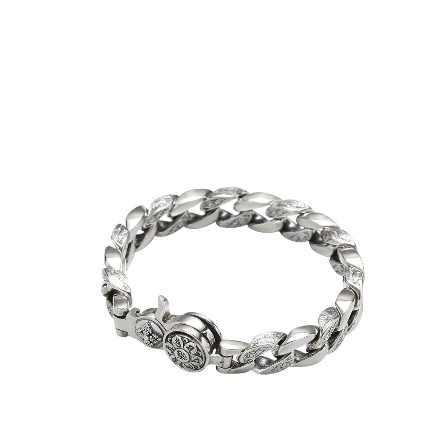 Large Men's Bracelet Handcrafted 925 Sterling Silver