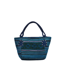 Large Hand-Woven Brocade Handbag