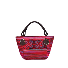 Large Hand-Woven Brocade Handbag