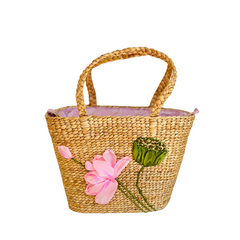 Large Two Strap Water Hyacinth Bag 1