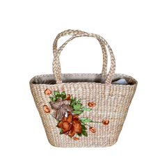 Large Two Strap Water Hyacinth Bag 1
