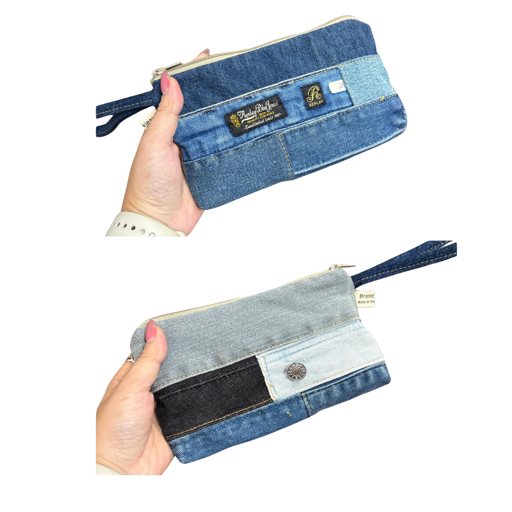Handmade Upcycled Denim Wallet 1