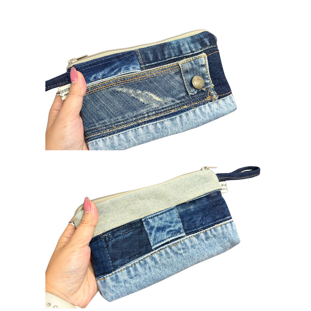 Handmade Upcycled Denim Wallet 1