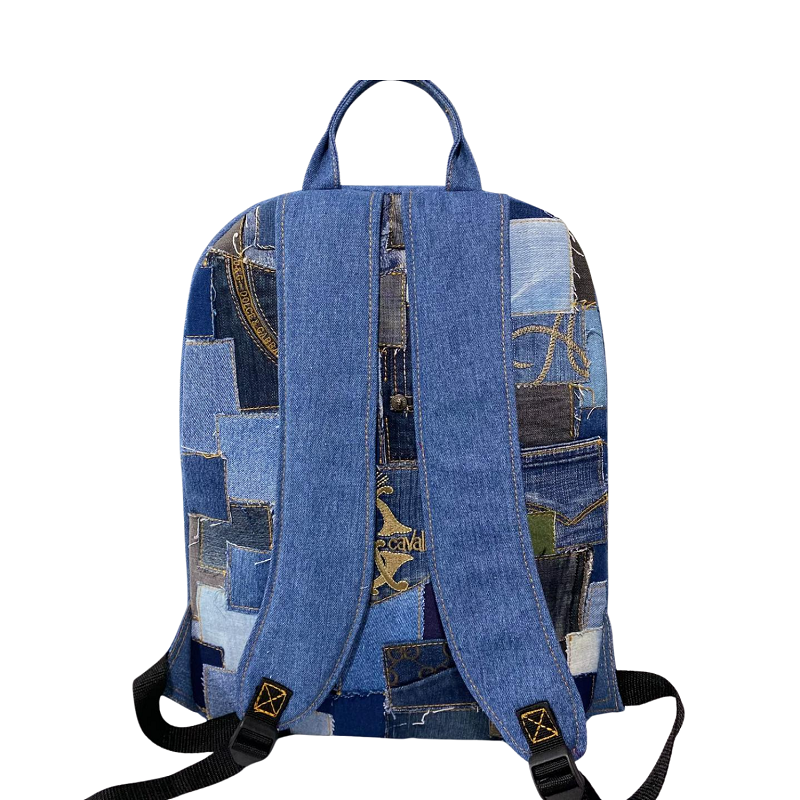 Handmade Upcycled Denim Large Backpack