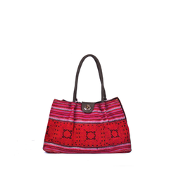 Hand-Woven Trapezoid Brocade Bag