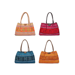 Hand-Woven Trapezoid Brocade Bag