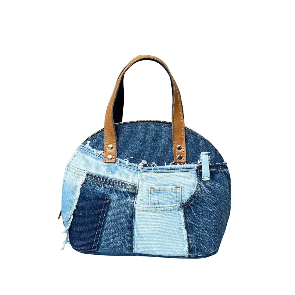 Handmade Upcycled Denim Large Handbag
