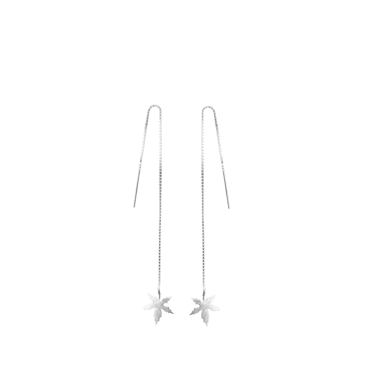 Leaf-Shaped Earrings For Women  Handcrafted 925 Sterling Silver