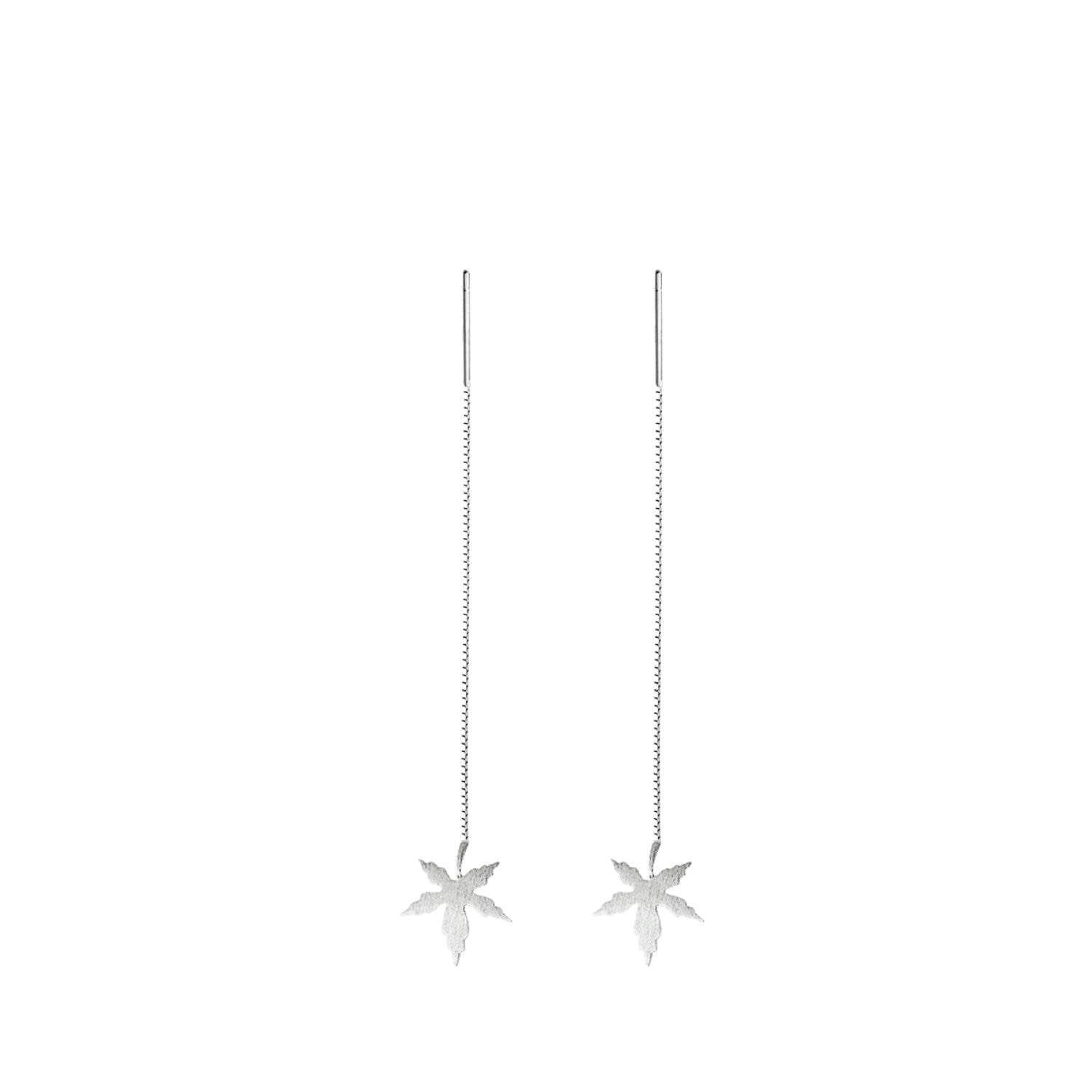 Leaf-Shaped Earrings For Women  Handcrafted 925 Sterling Silver