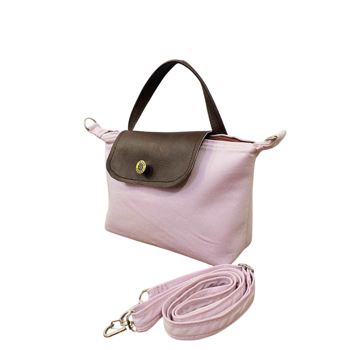 Handmade Upcycled Denim Leather  Flap Crossbody Bag