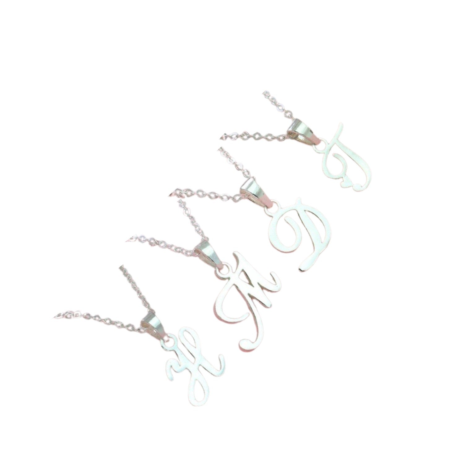 Letter Necklace Handcrafted 925 Sterling Silver 2