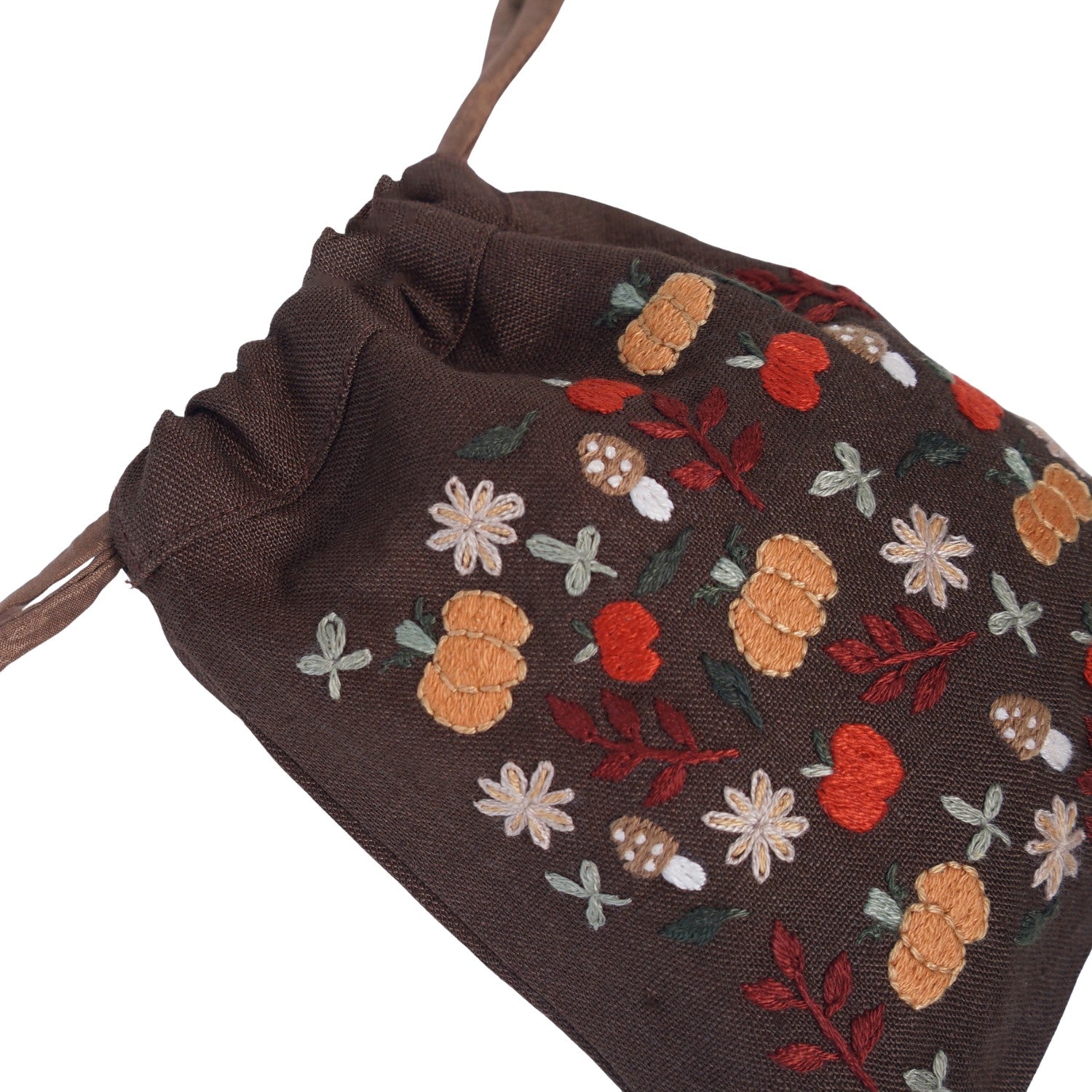 Lined Hand Embroidered Bag Mulberry Silk Handcrafted