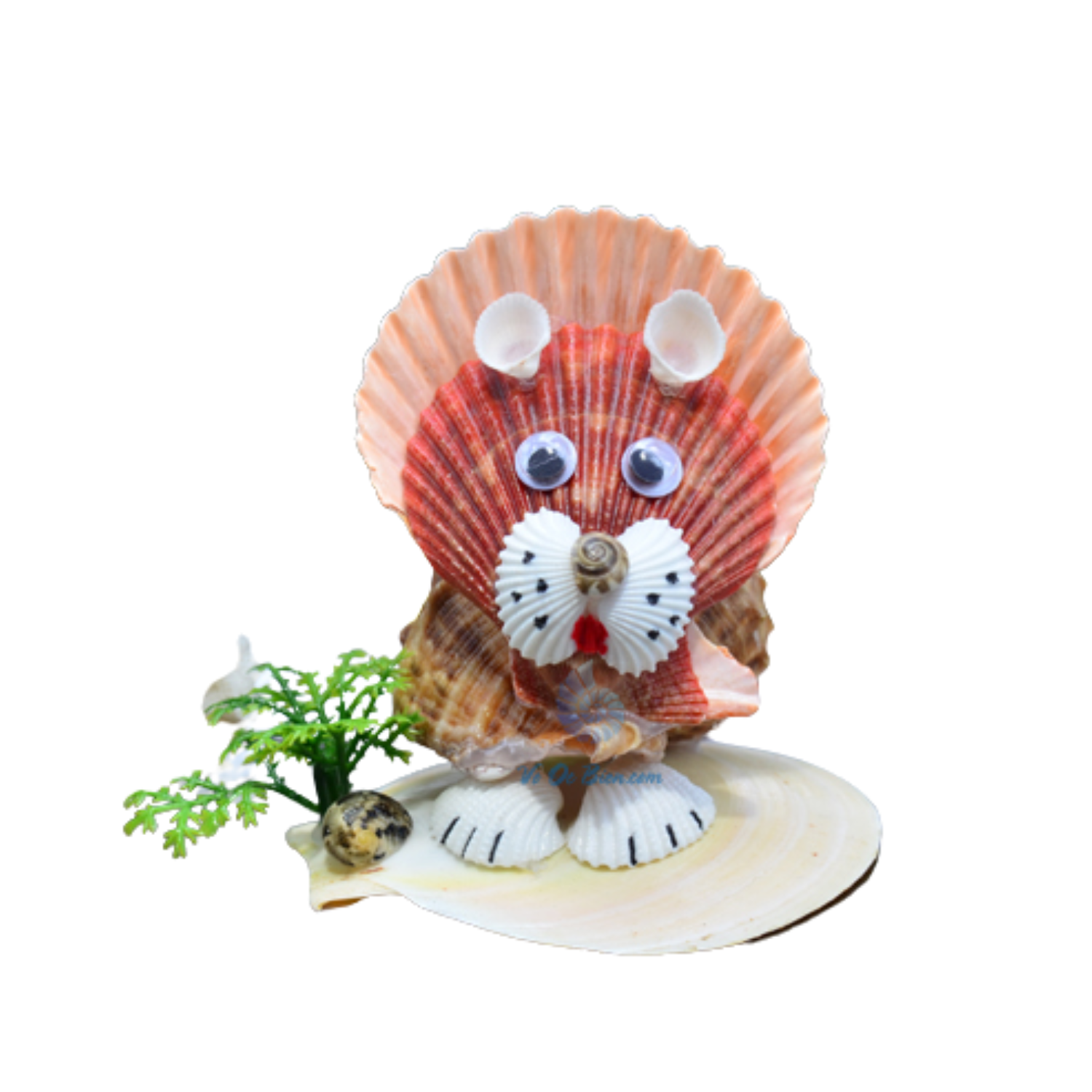 Lion Lying On A Seashell