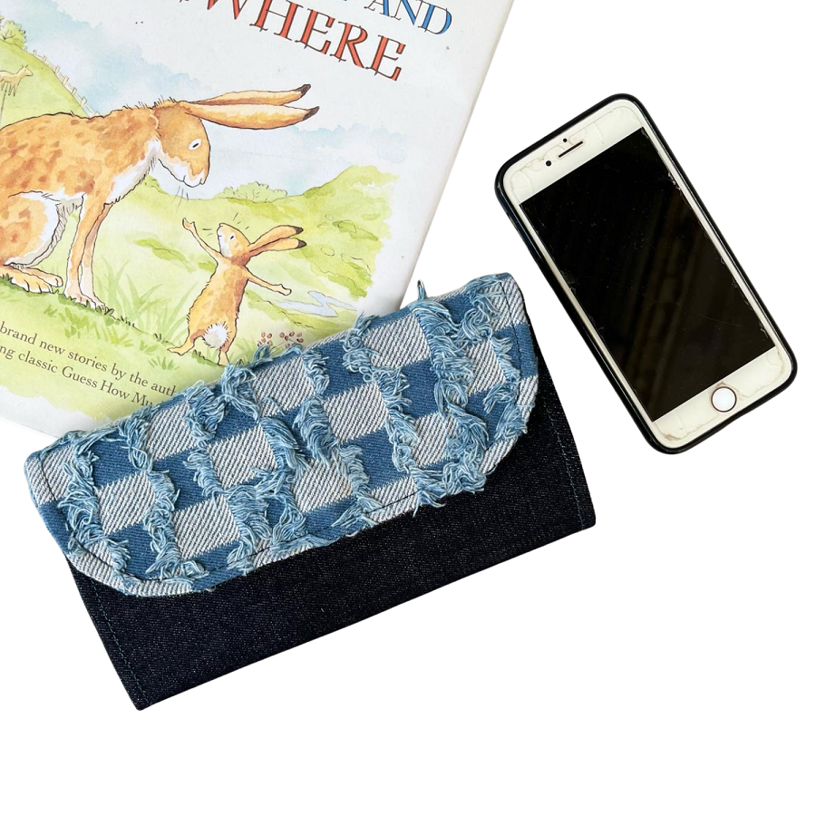 Handmade Upcycled Denim Long Wallet