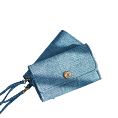 Handmade Upcycled Denim Long wallet