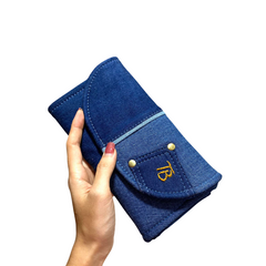 Handmade Upcycled Denim Long Wallet