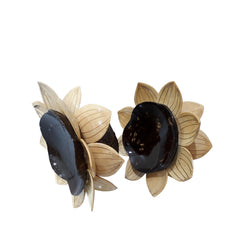 Lotus Flower Plate Made of Coconut Shell