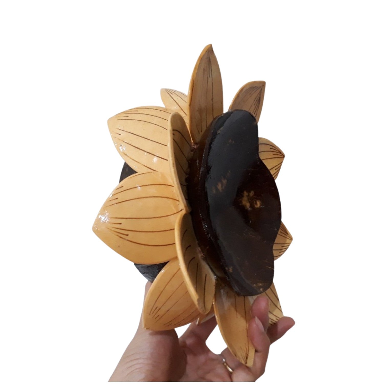 Lotus Flower Plate Made of Coconut Shell