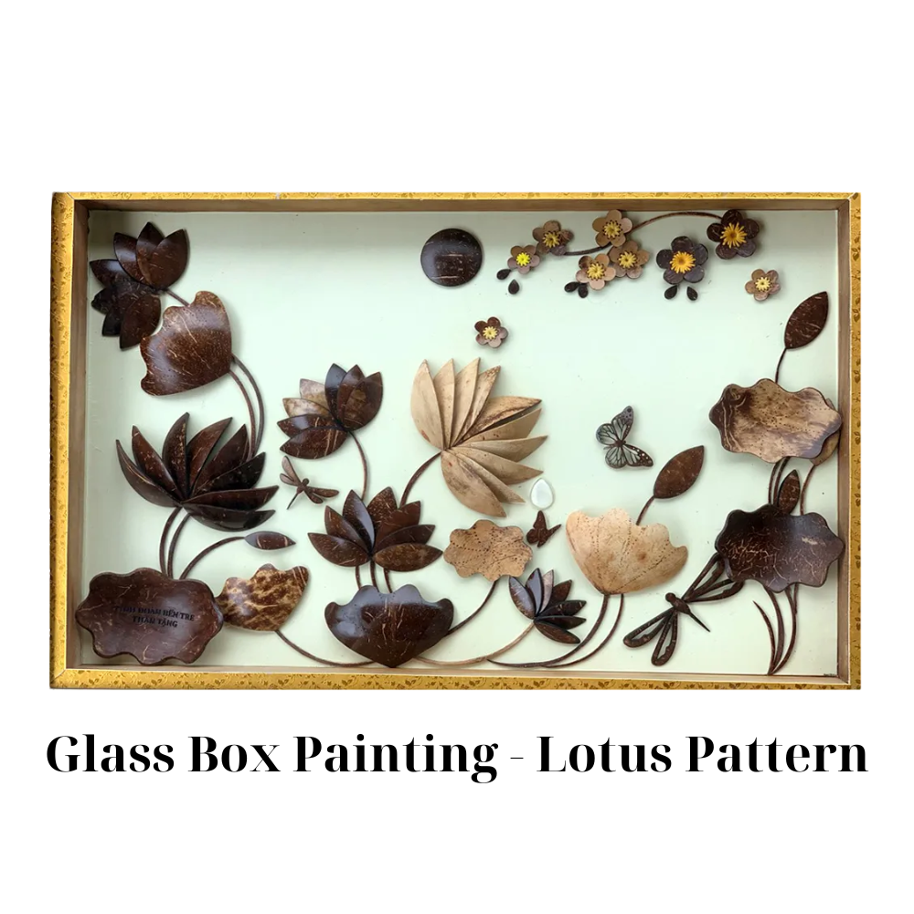 Lotus Glass Box Painting 40x 60 Cm