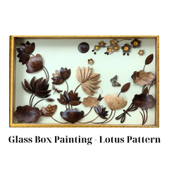 Lotus Glass Box Painting 40x 60 Cm