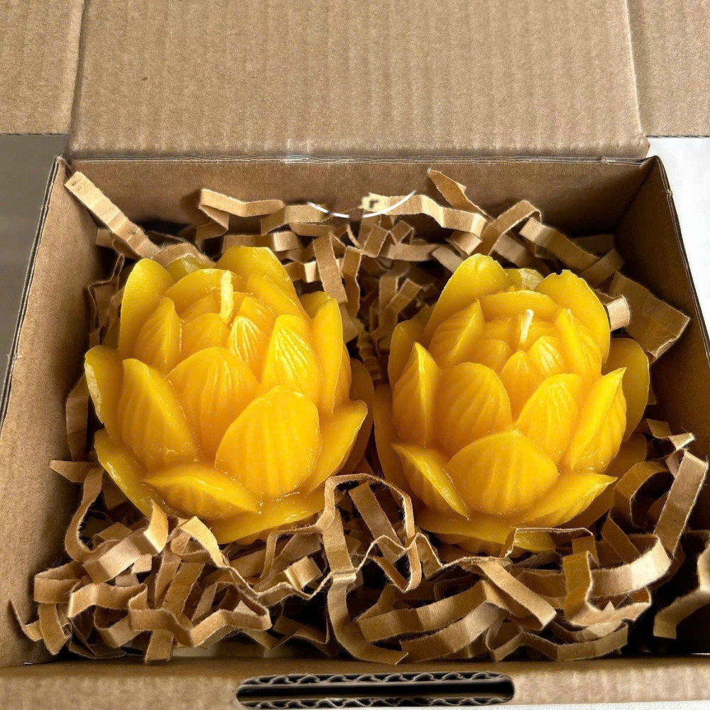 Lotus Bud Beeswax Candle