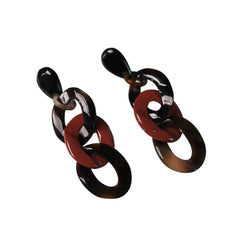 Luxurious Handcrafted Lacquer Buffalo Horn Earring 1