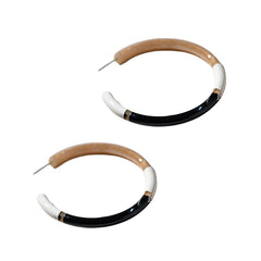 Luxurious Handcrafted Lacquer Buffalo Horn Earring
