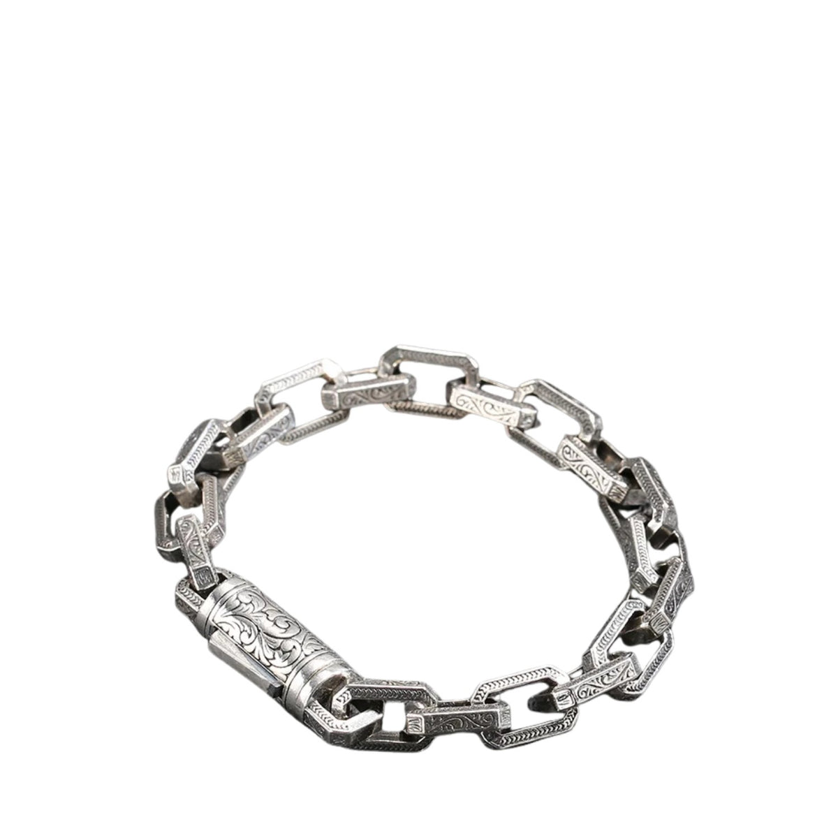 Men's Chain Bracelet Handcrafted 925 Sterling Silver