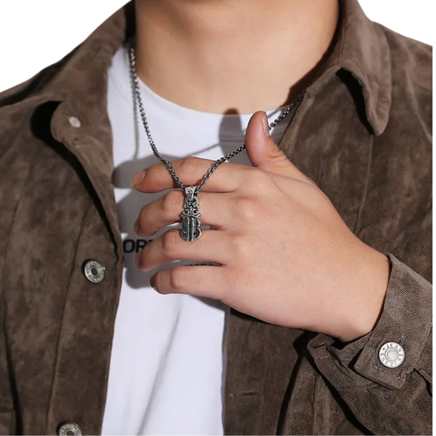 Men's Coin Pendant Handcrafted 925 Sterling Silver