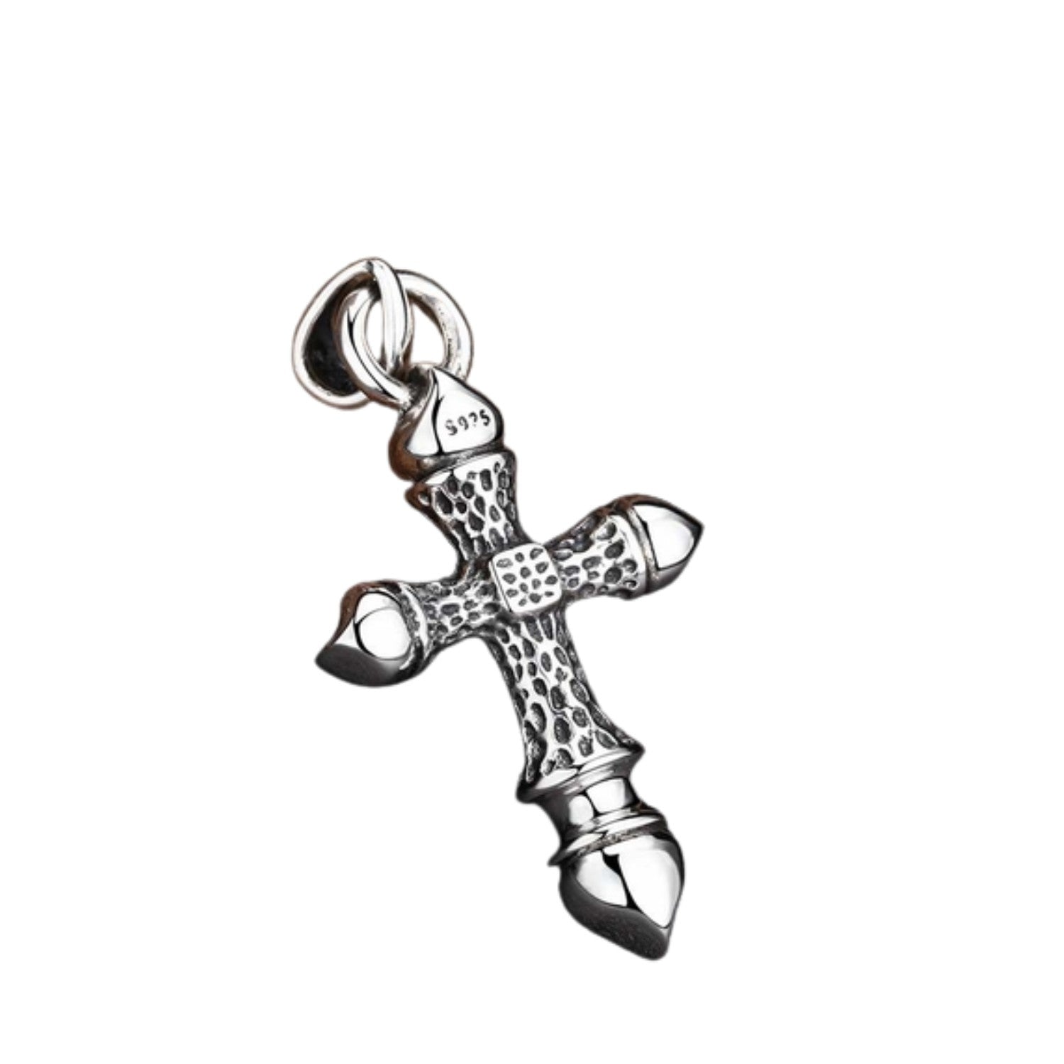 Men's Cross Pendant Handcrafted 925 Sterling Silver