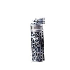 Men's Cylindrical Pendant Handcrafted 925 Sterling Silver