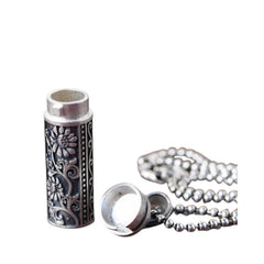 Men's Cylindrical Pendant Handcrafted 925 Sterling Silver