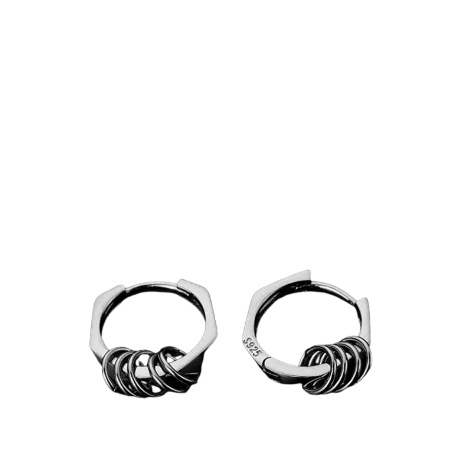 Men's Earrings Handcrafted 925 Sterling Silver