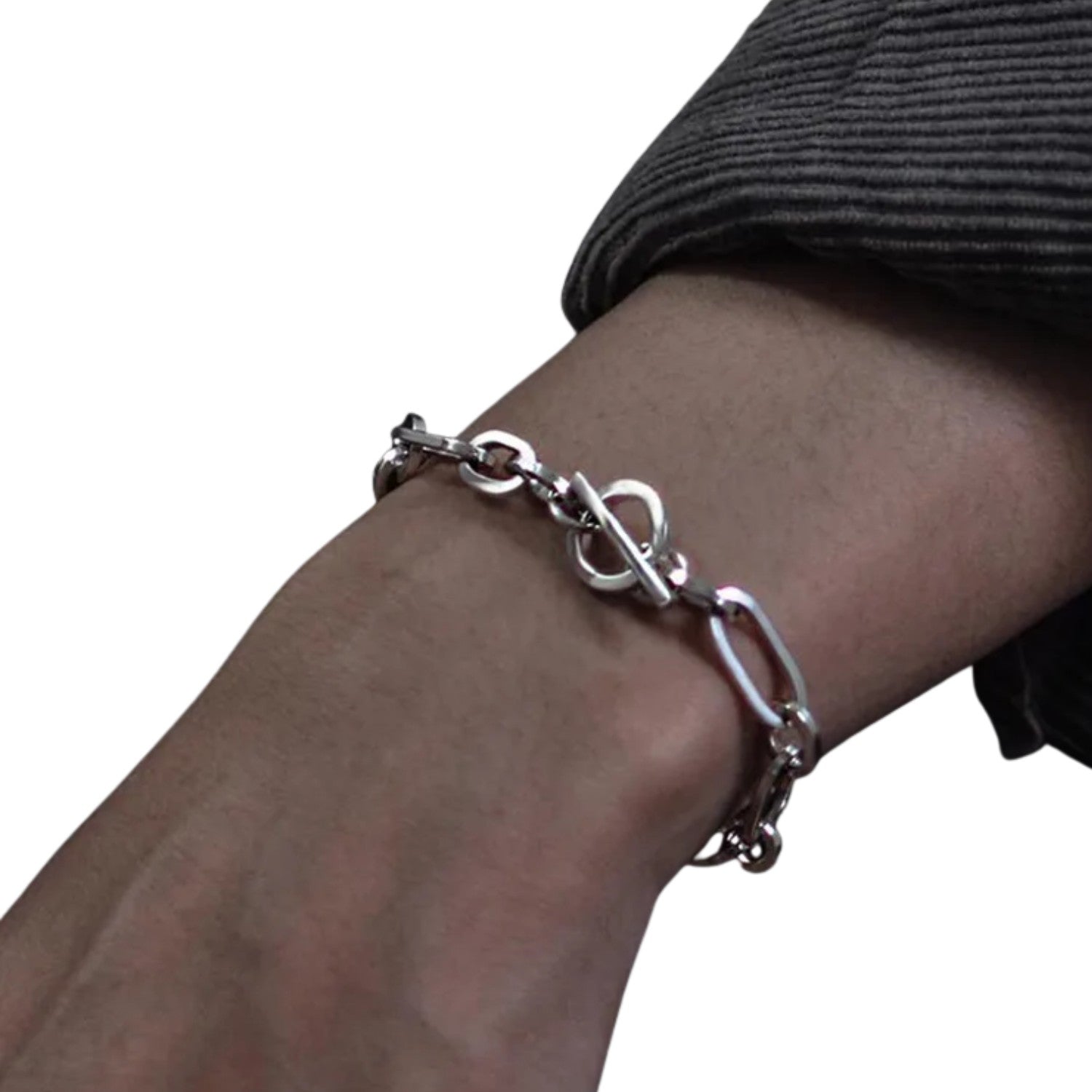 Men's Hip Hop Bracelet Handcrafted 925 Sterling Silver