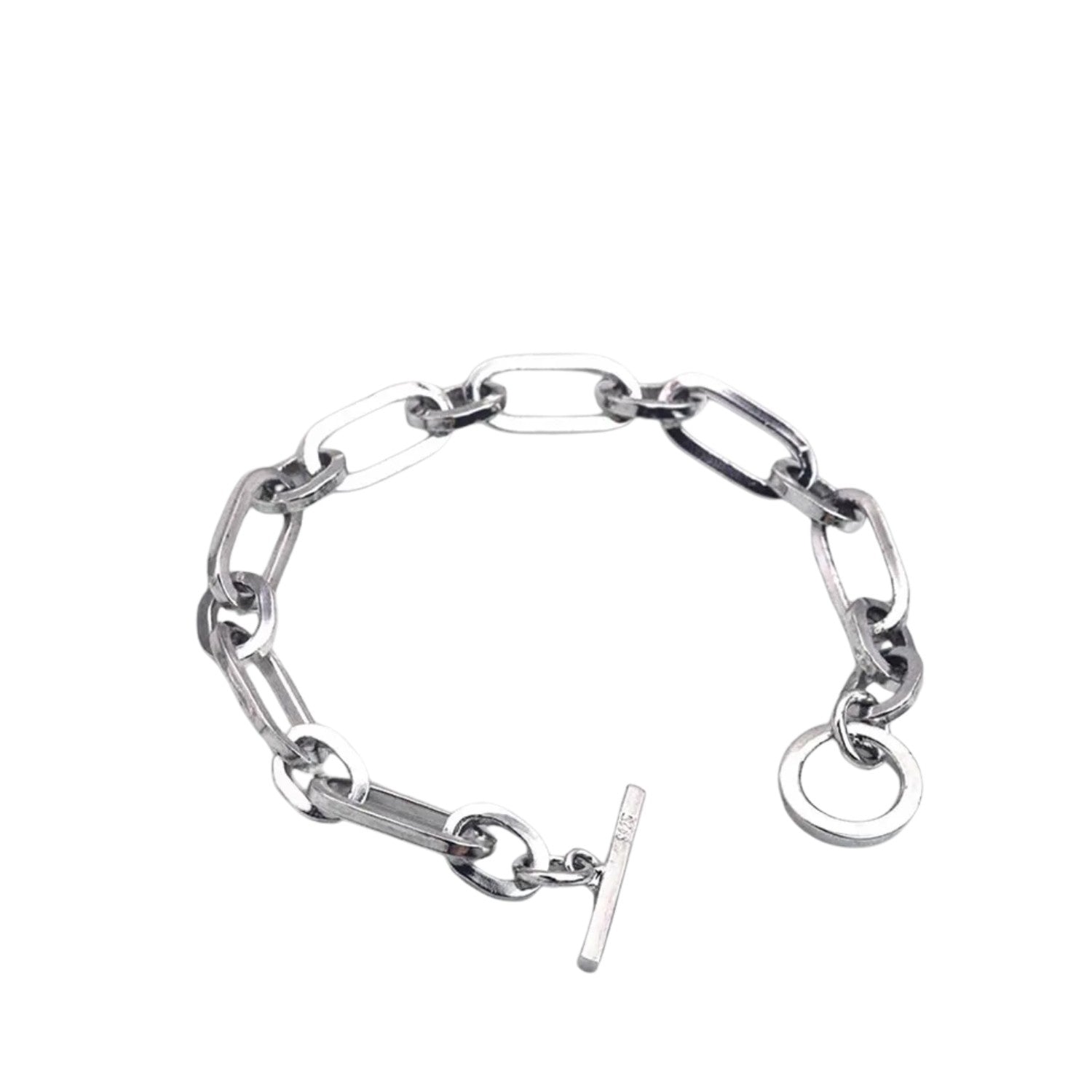 Men's Hip Hop Bracelet Handcrafted 925 Sterling Silver
