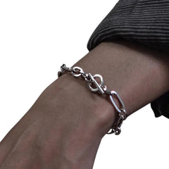 Men's Hip Hop Bracelet Handcrafted 925 Sterling Silver