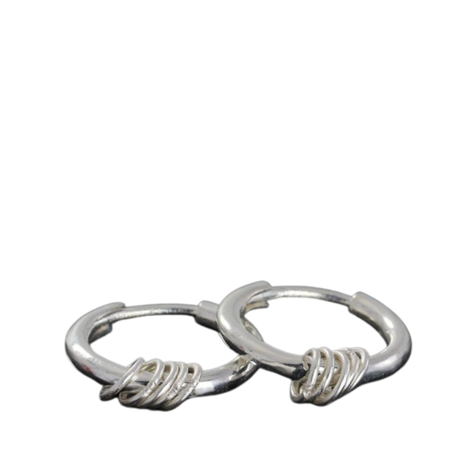 Men's Hoop Handcrafted 925 Sterling Silver Earrings
