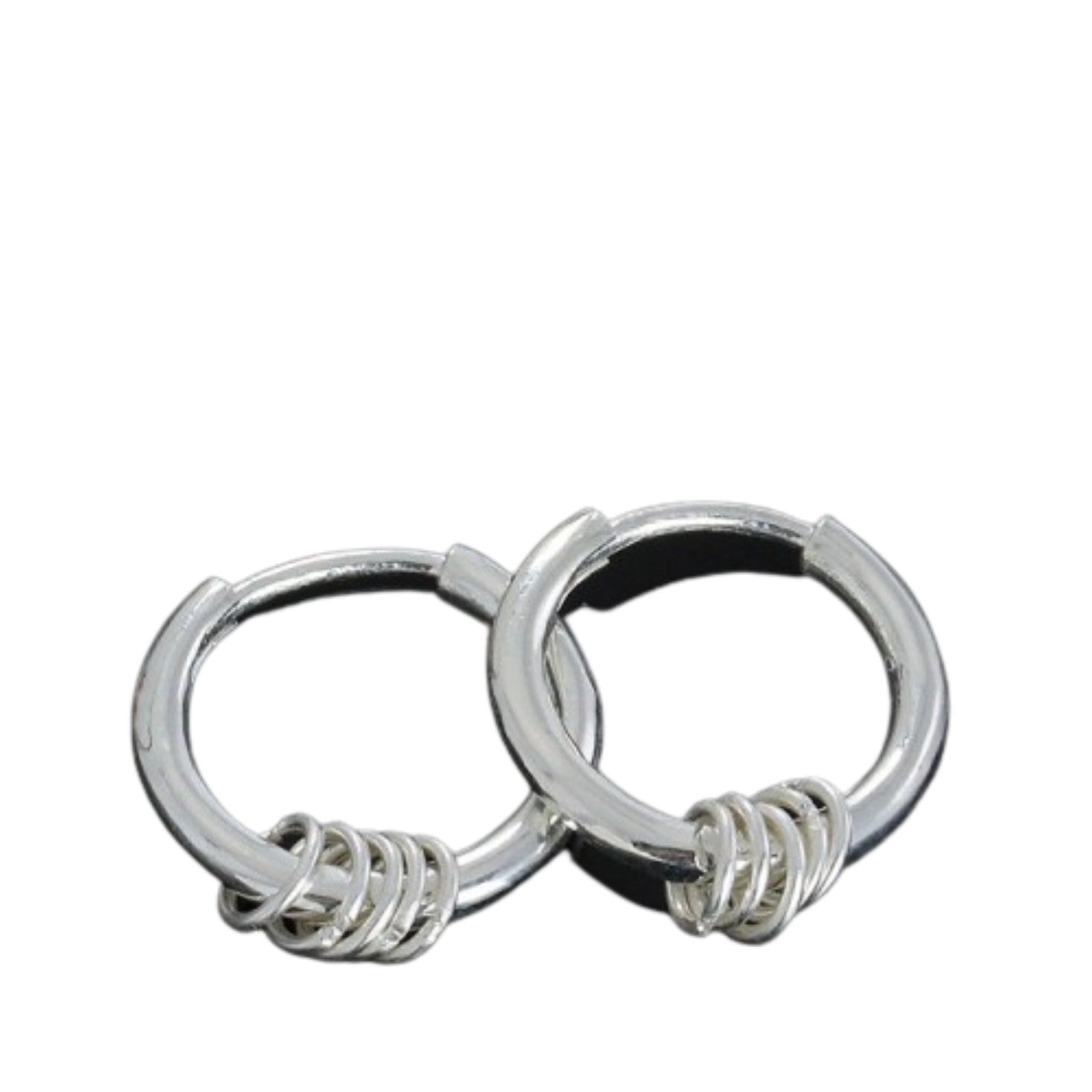 Men's Hoop Handcrafted 925 Sterling Silver Earrings