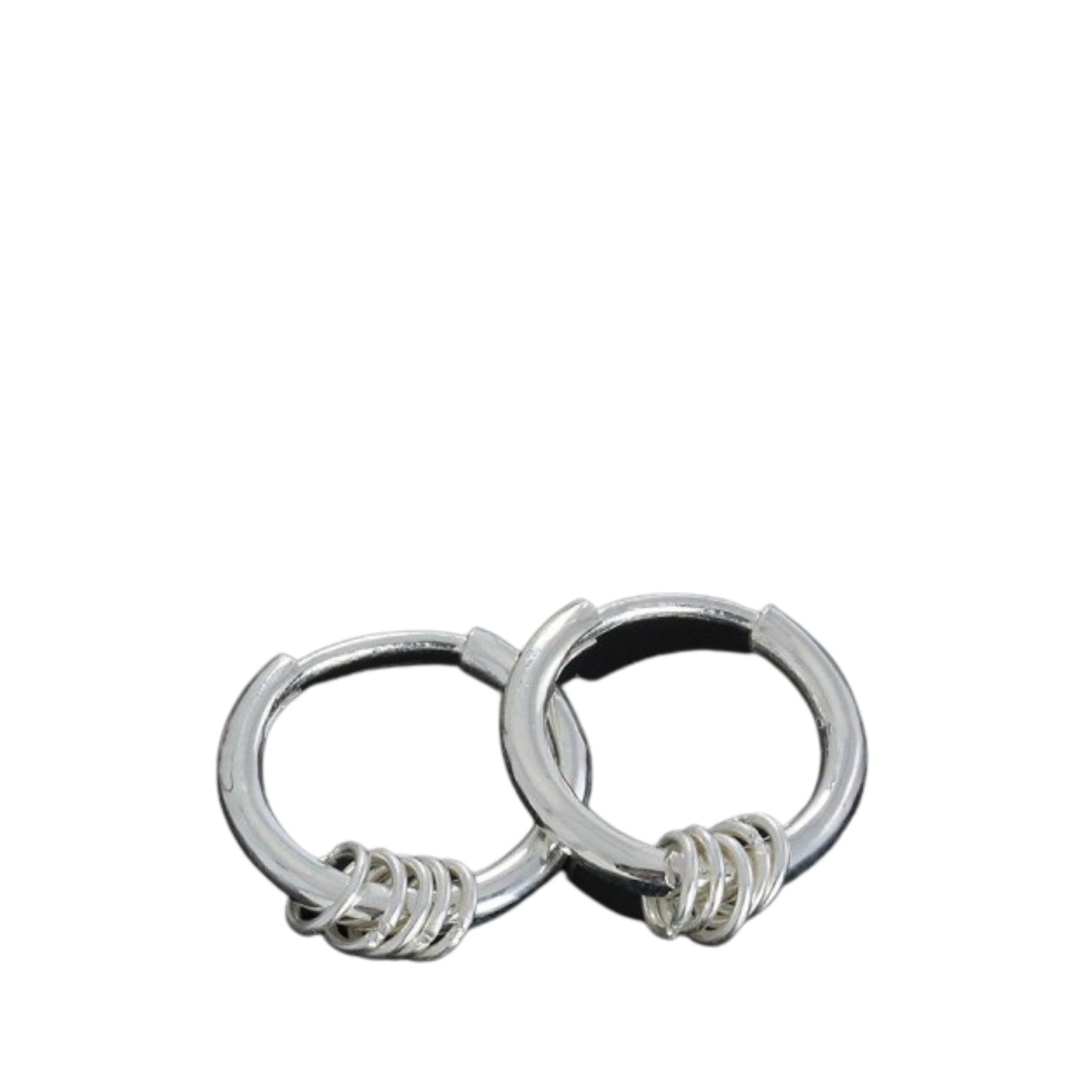 Men's Hoop Handcrafted 925 Sterling Silver Earrings
