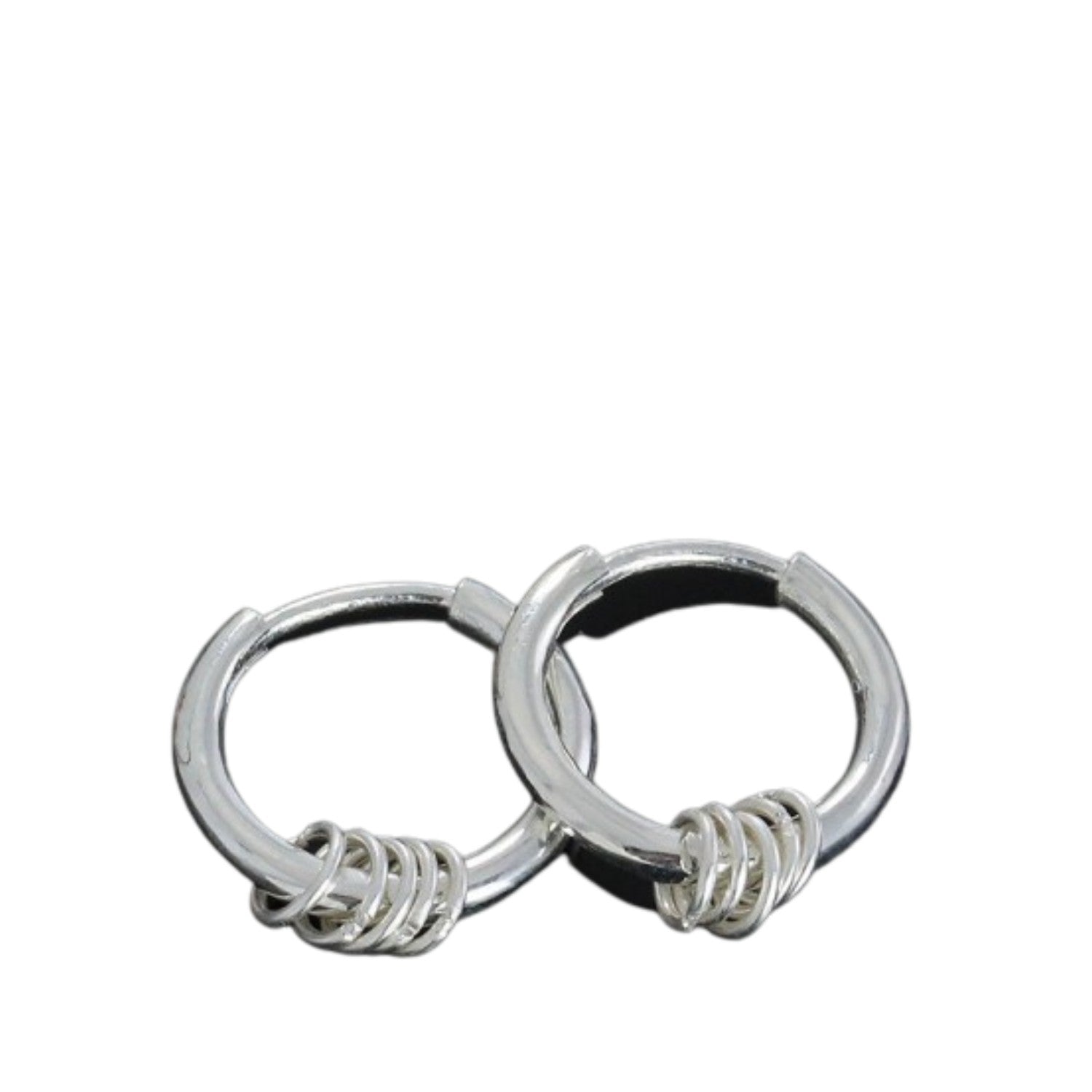 Men's Hoop Handcrafted 925 Sterling Silver Earrings