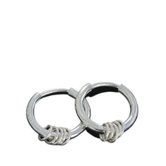 Men's Hoop Handcrafted 925 Sterling Silver Earrings