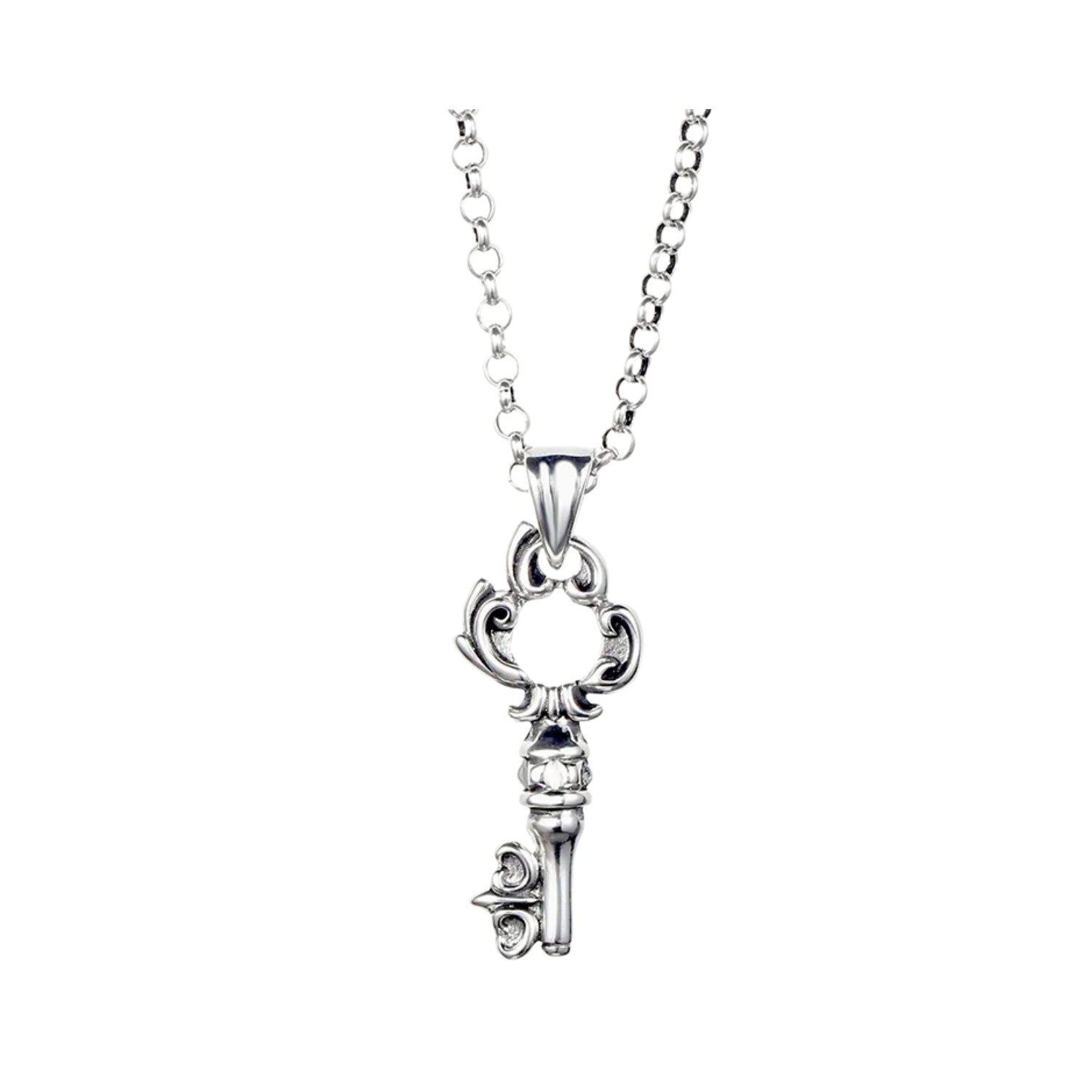 Men's Key-Shaped Pendant Handcrafted 925 Sterling Silver
