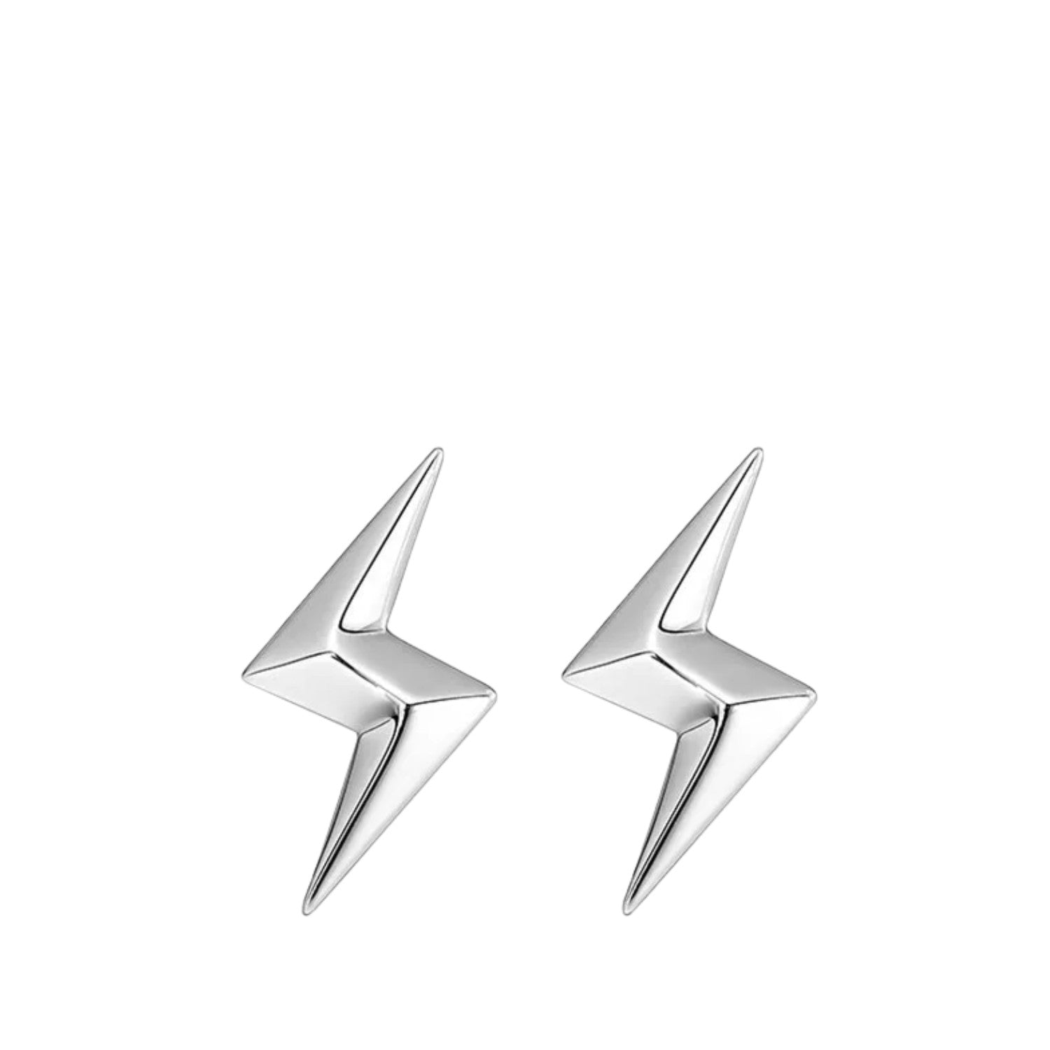 Men's Lightning Bolt Earrings Handcrafted 925 Sterling Silver